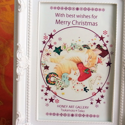 感謝パック　『ねこ柄ギフトBOX4枚とXmasカード4枚』クリスマス　箱　プレゼント　ケーキ　菓子　ランチボックス 5枚目の画像