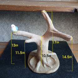 小鳥　陶器　とまり木【creema限定】 インコ　文鳥　放鳥　愛鳥　ペット　ご褒美　映え★ H-160 2枚目の画像