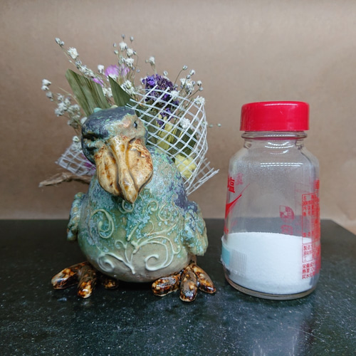 ハシビロコウ】はしびろコータロ― 花器 小鉢 小物入れ ドライ