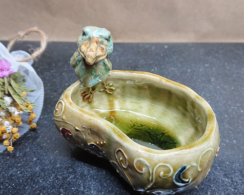 ハシビロコウ】☆はしびろコータロ― 花器 小鉢 小物入れ そら豆