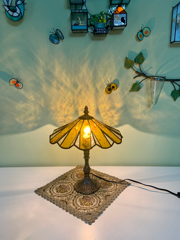 純喫茶くりいま』 レトロフリルランプ【受注制作】 スタンドライト