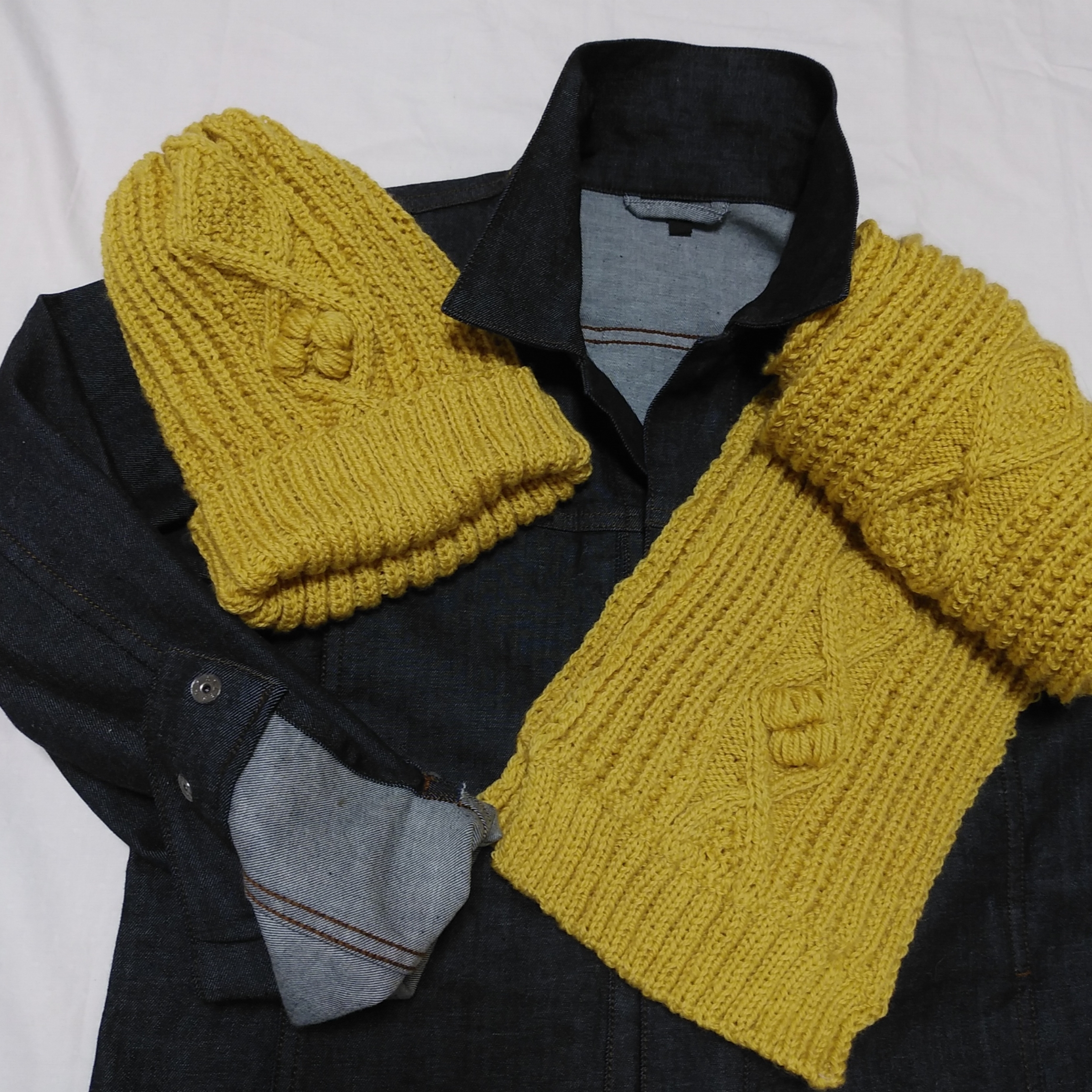 ニット帽&マフラー