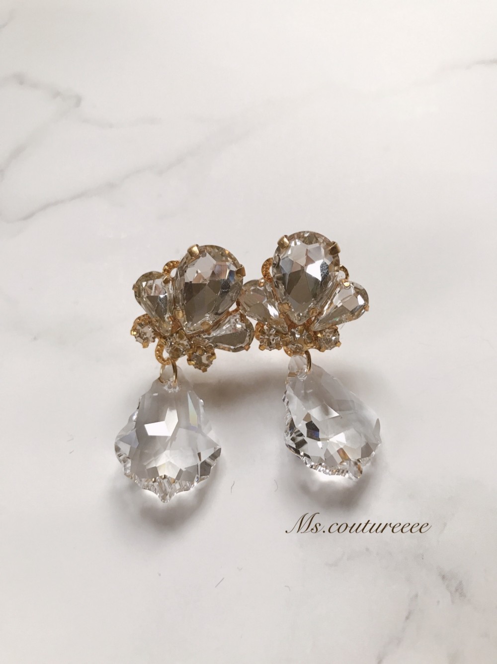 【B-2】ブライダルピアス／ウェディング／／花嫁／ウェディングドレス／ウェディングタッセル