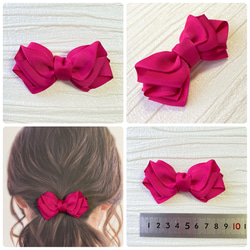 Marie  ribbon mini ヘアゴム/ヘアクリップヘアクリップ 3枚目の画像