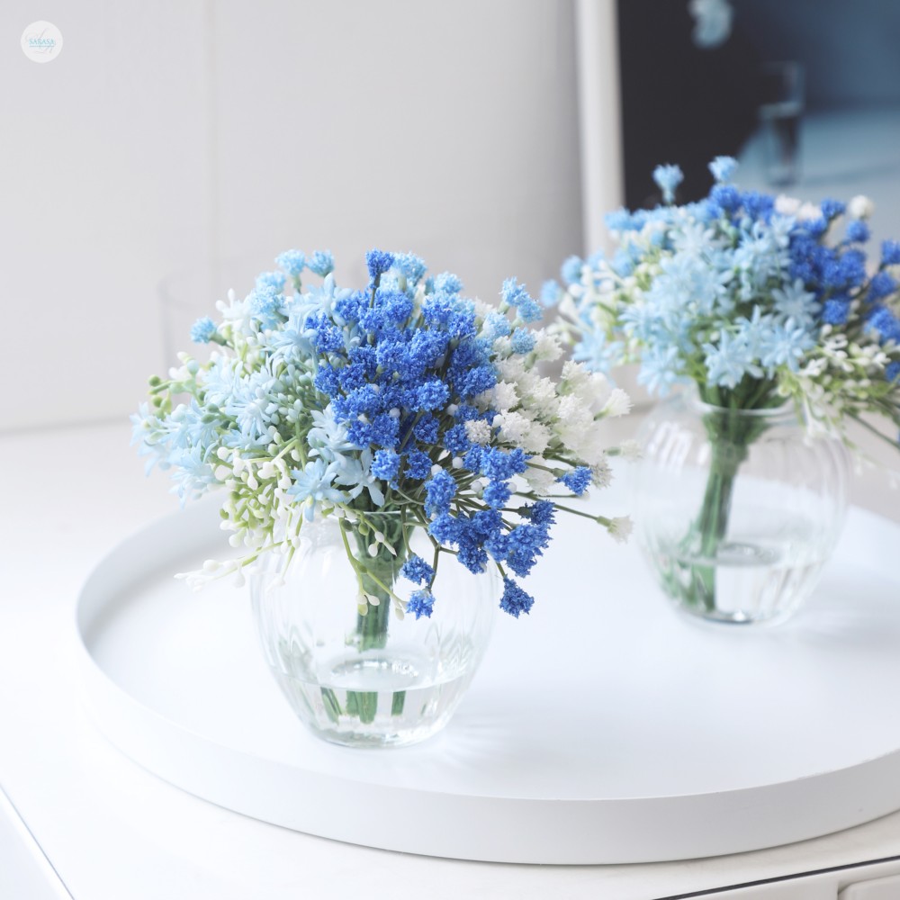 [メルマガ掲載](マジカルウォーターアレンジ)ホワイト×濃淡ブルーのかすみそう