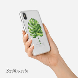Leaf 全機種対応 iPhone/Xperia/Galaxy.スマホケース クリアケース ハードケース シンプル 夏 3枚目の画像