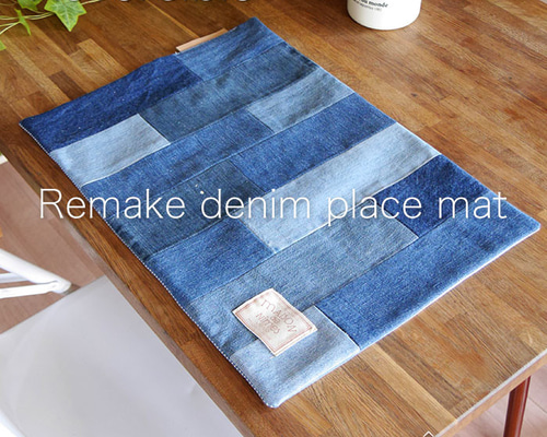 MAISON DE NIMES リメイクデニムランチョンマットL／リバーシブル