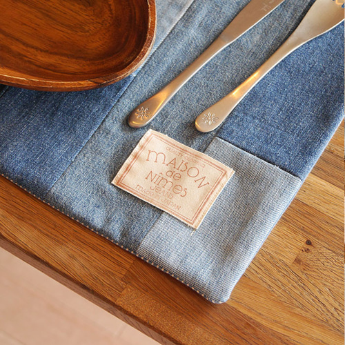 MAISON DE NIMES リメイクデニムランチョンマットL／リバーシブル