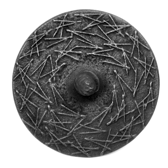 南部鐵器 岩鑄 茶壺 5型松葉（黑色）0.65L 日本製造 第3張的照片