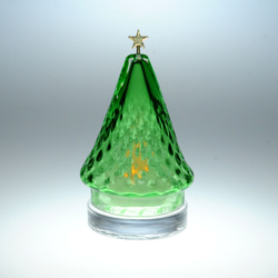 「小さな星のクリスマスツリー」(LEDキャンドルホルダー、アロマストーンホルダー） 1枚目の画像