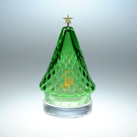 「小さな星のクリスマスツリー」(LEDキャンドルホルダー、アロマストーンホルダー） 1枚目の画像