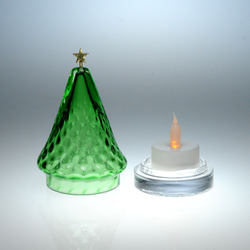 「小さな星のクリスマスツリー」(LEDキャンドルホルダー、アロマストーンホルダー） 3枚目の画像