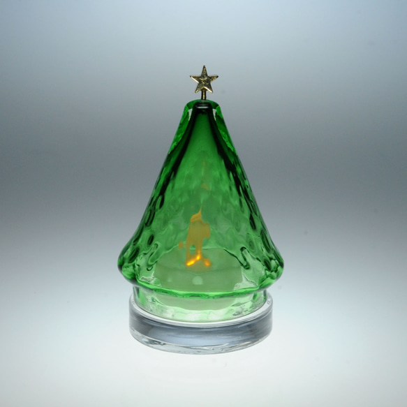「小さな星のクリスマスツリー」(LEDキャンドルホルダー、アロマストーンホルダー） 1枚目の画像