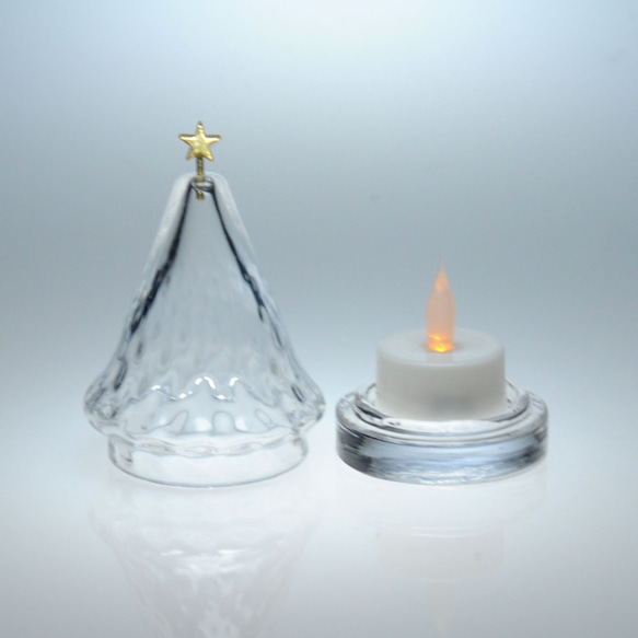 「小さな星のクリスマスツリー」24(LEDキャンドルホルダー、アロマストーンホルダー） 2枚目の画像