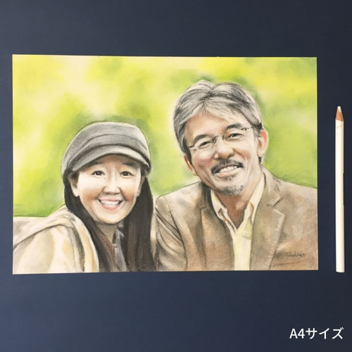 人物のパステル画オーダー 絵画 takeshiro painting 通販
