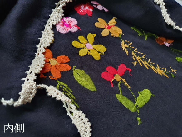 タイハンドメイド刺繍　花柄ブラウス 6枚目の画像