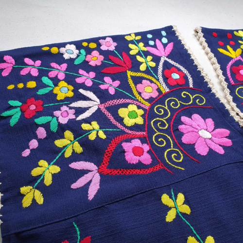 タイハンドメイド刺繍 カレン族民族衣装スタイル ブラウス