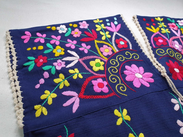 タイハンドメイド刺繍　カレン族民族衣装スタイル 4枚目の画像