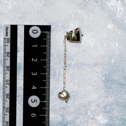 マーブルパールと極小パールのイヤーカフ 4枚目の画像