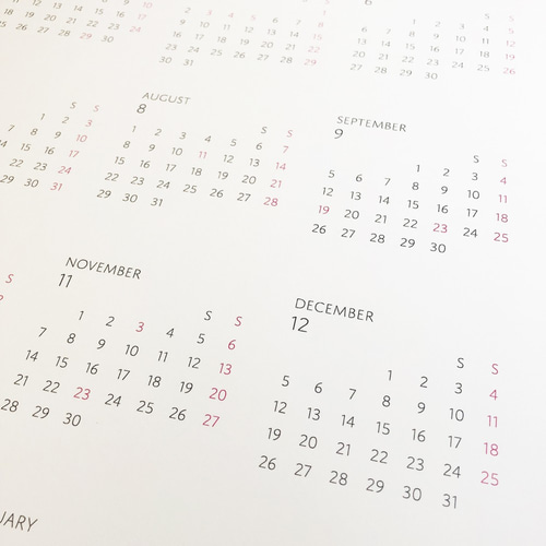 カレンダー 月曜日始まり 4月始まり ポスター 2025〜2026年