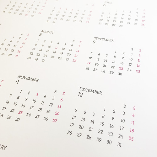 カレンダー 月曜日始まり 4月始まり ポスター 2025〜2026年