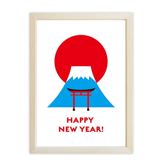 新年 富士山 お正月 日本 白 縁起物 イラスト Fiori e luce 通販