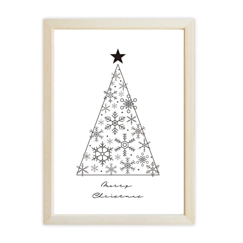 クリスマス ポスター モノクロ その他インテリア雑貨 Fiori e luce