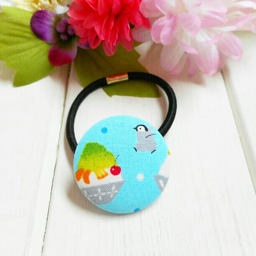再販多数！ペンギンの夏☀かき氷ヘアゴム❤✨フルーツメロン味 送料 
