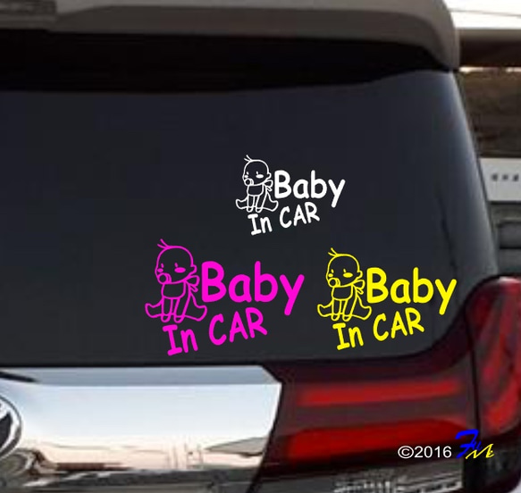 Baby In CAR 12 ステッカー 3枚目の画像