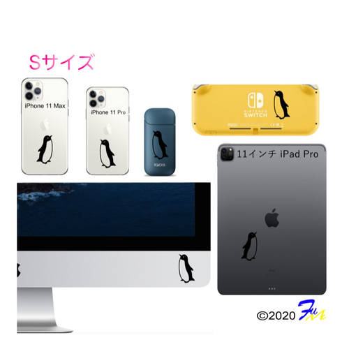 ペンギン ステッカー IQOS iPhone iPad iMac Switch ウォール