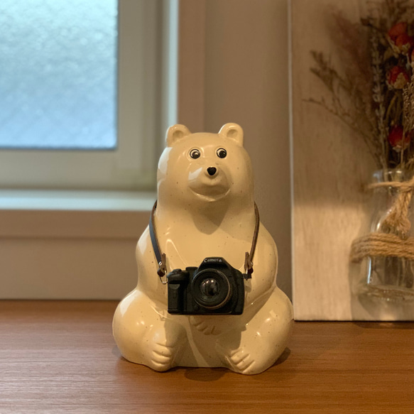 しろくま貯金箱 カメラ その他置物 あみぐるみ工房はっち 通販