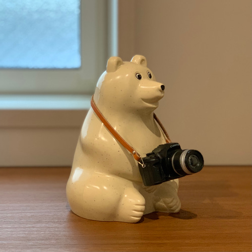 しろくま貯金箱 カメラ その他置物 あみぐるみ工房はっち 通販