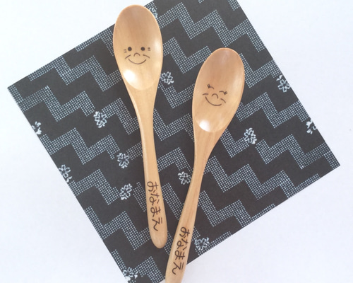 おじいちゃん、おばあちゃん】名入れ♡木製スプーンセット