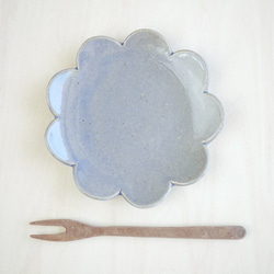 ブルーの花皿（中）・Ⅰ 5枚目の画像