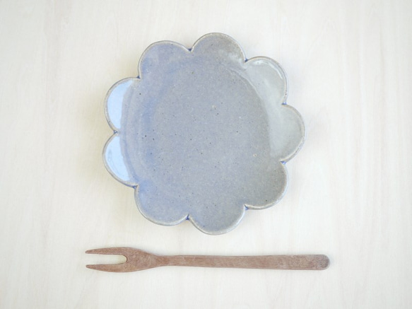 ブルーの花皿（中）・Ⅰ 5枚目の画像