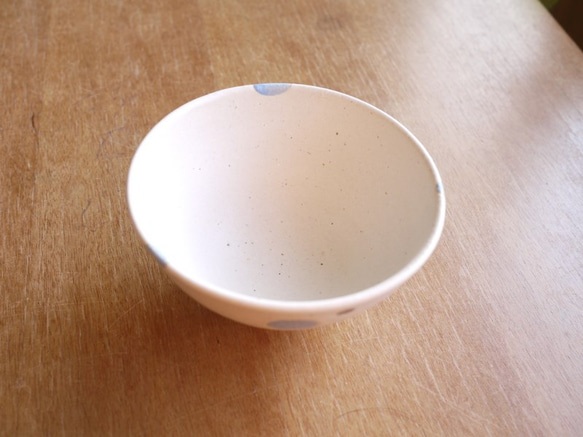 桃色と水色の水玉茶碗（２個セット） 4枚目の画像