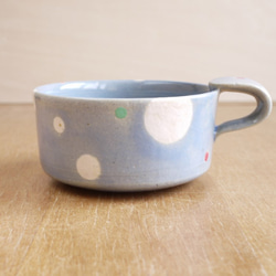シチューカップ(白×ローズ水玉） 3枚目の画像