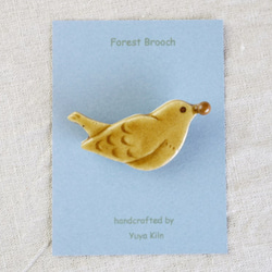 〚冬の新作〛Forest Brooch (黄ことり） 3枚目の画像