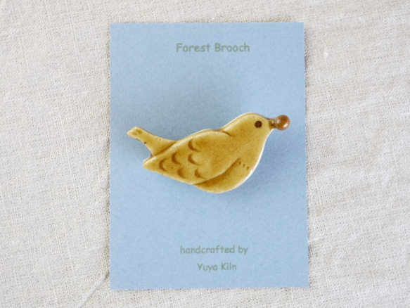 〚冬の新作〛Forest Brooch (黄ことり） 3枚目の画像