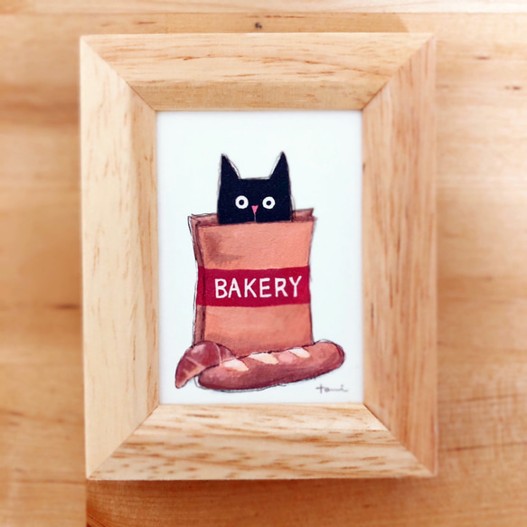 猫パン屋　オリジナル複製ミニ額 2枚目の画像