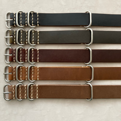 NATOベルト ホーウィンクロムエクセル 腕時計用 NATO Strap Horween Chromexcel 2枚目の画像