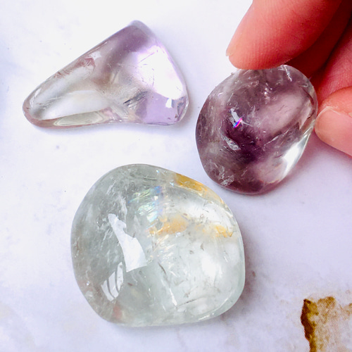 希少】虹 エンジェルフェザー グリーンアメジスト プラシオライト