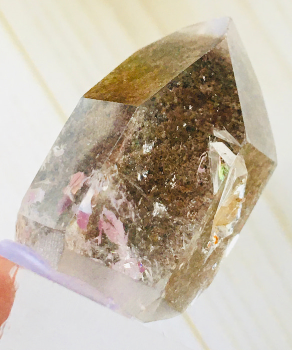 マニフェステーション】ガーデンクリスタル 虹入り 苔入り水晶