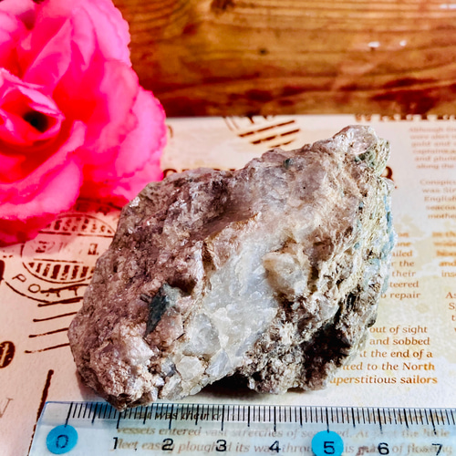 母岩天然記念物】茨城県 妙見山産 リチア電気石 国産鉱物 グリーン