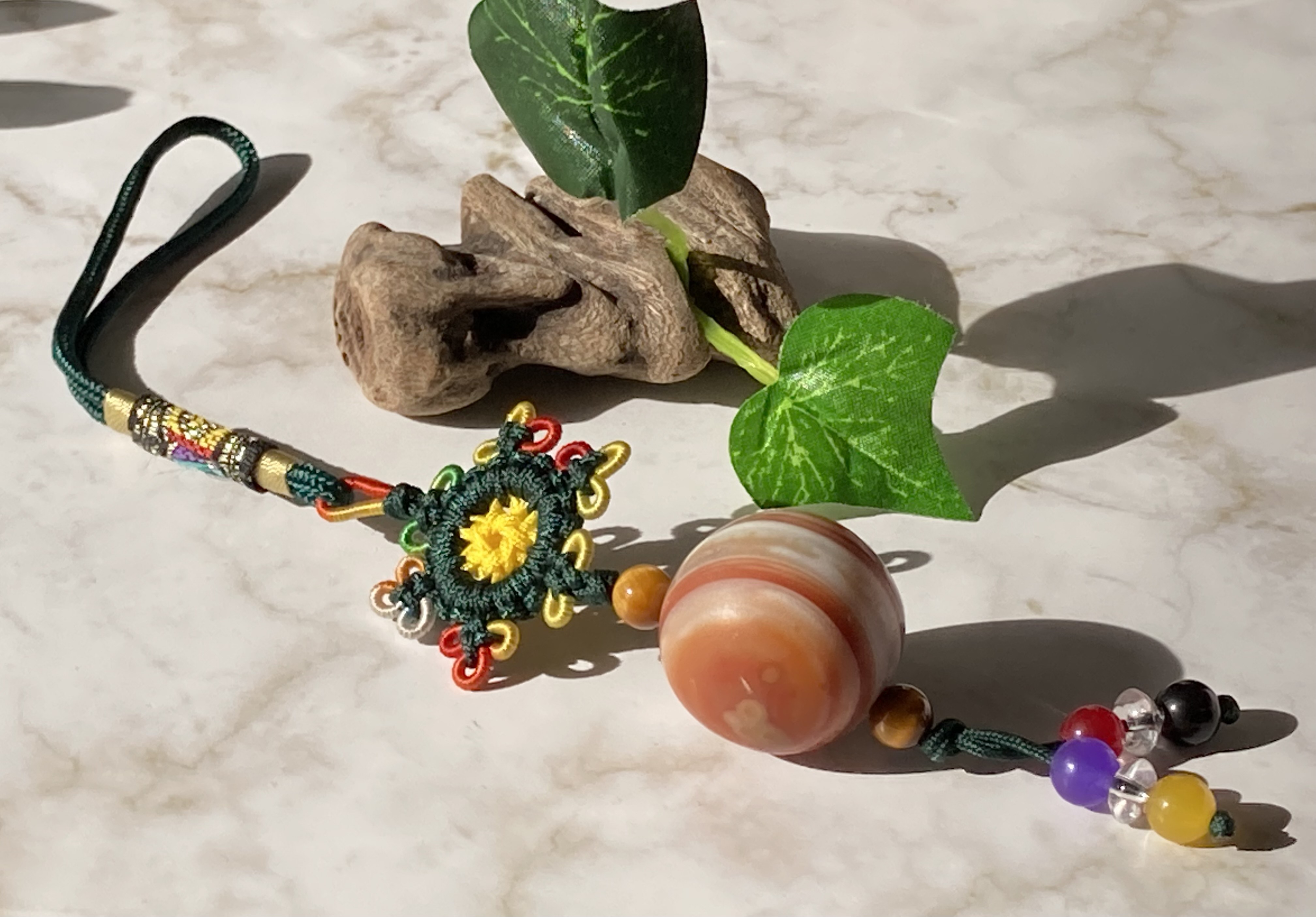 ☸️羊眼天珠　縞瑪瑙　サードオニキス 　パーツ　御守り