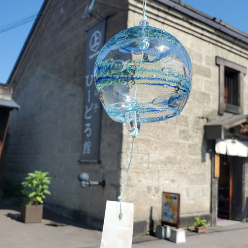 小樽硝子 風鈴 クリア ◇小樽硝子 風鈴「夏の音」/KIM GLASS DESIGN