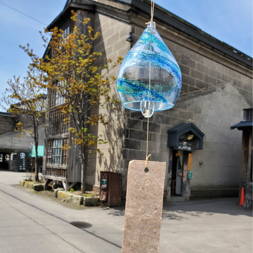 小樽硝子 風鈴 クリア 汽水 風鈴 風鈴 硝子工房nico 通販 11649286