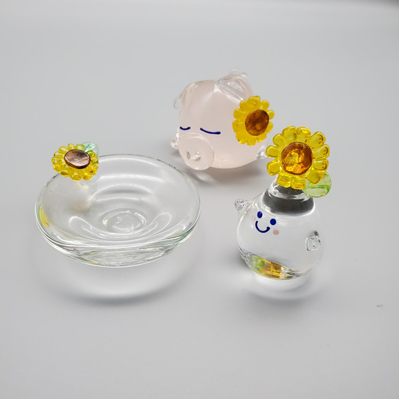 花の豆皿　(向日葵) 2枚目の画像