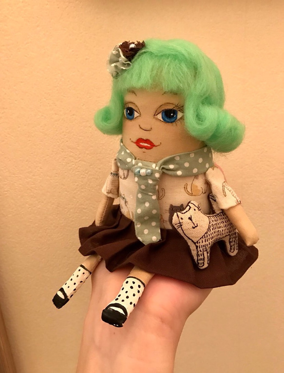 おしゃれ人形 猫付きルルちゃん。バッグチャーム可能。 その他