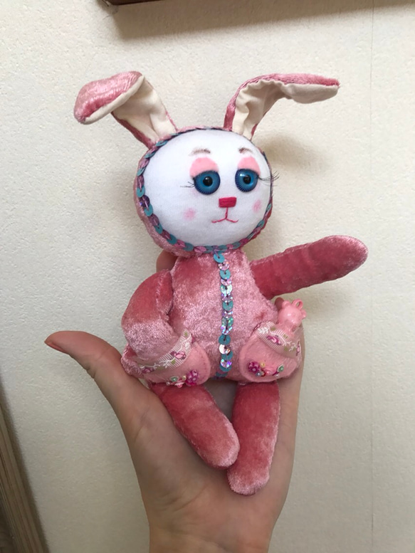可愛いうさぎのピンキーちゃん ぬいぐるみ kun moon 通販